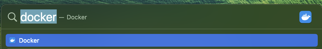 spotlightでdocker検索